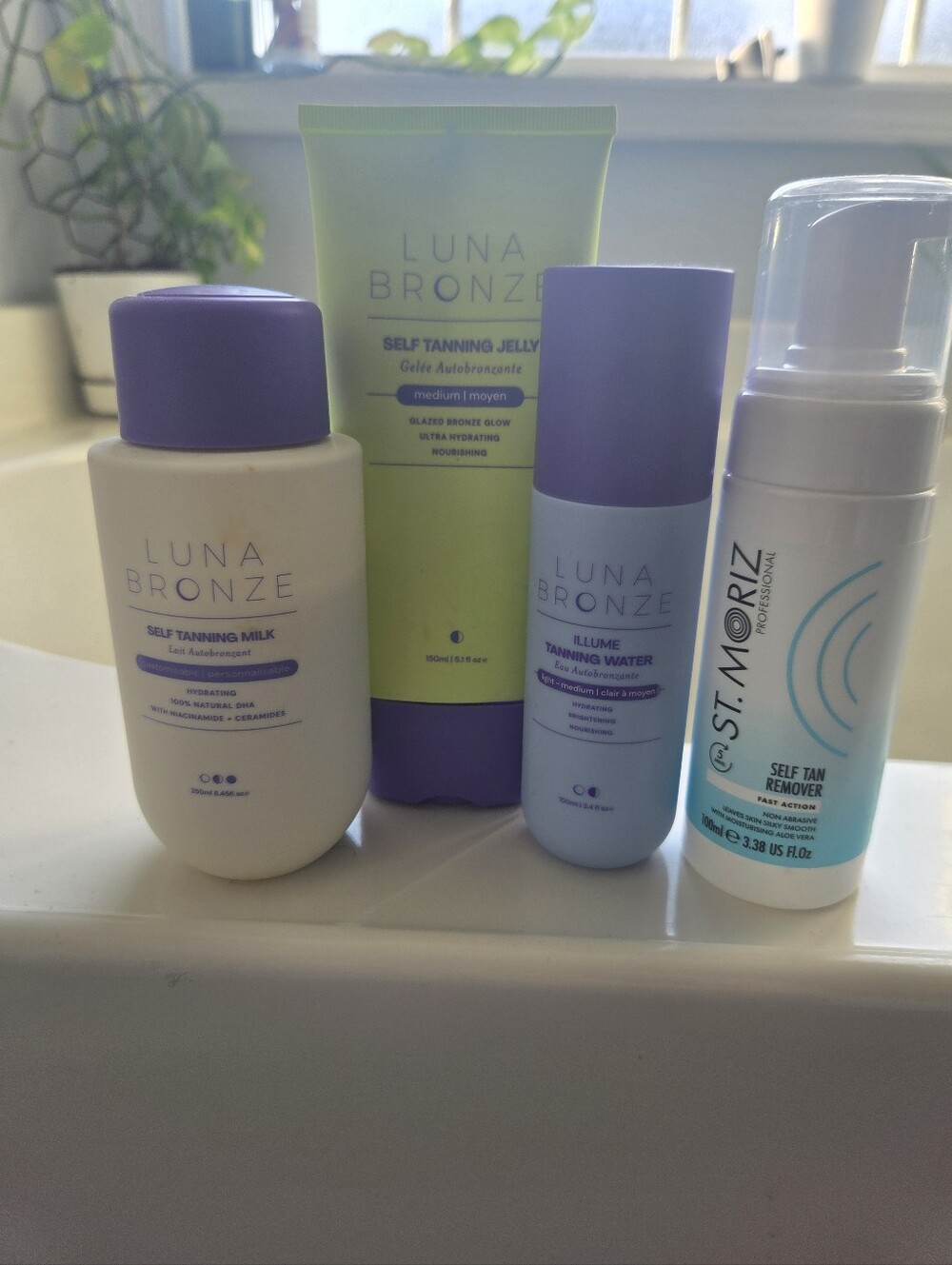 Luna Bronze TAN BUNDLE Self Tanning Milk, Illume Water, Gel And Remover